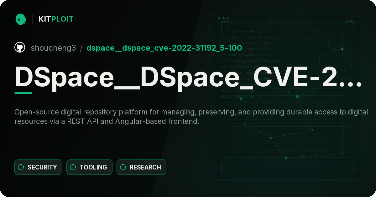 DSpace__DSpace_CVE-2022-31192_5-100 preview
