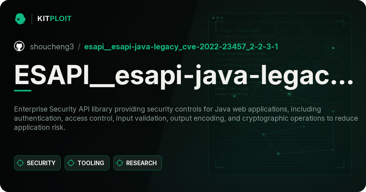 ESAPI__esapi-java-legacy_CVE-2022-23457_2-2-3-1 preview