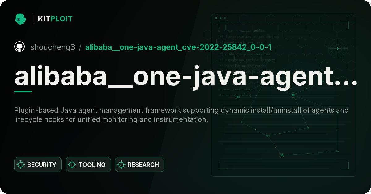 alibaba__one-java-agent_CVE-2022-25842_0-0-1 preview