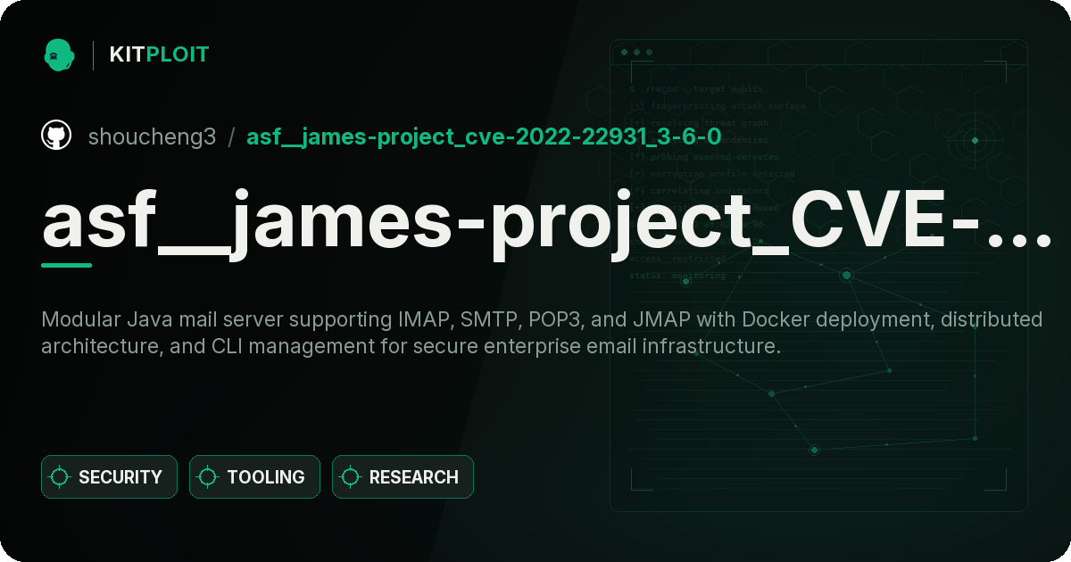 asf__james-project_CVE-2022-22931_3-6-0 preview