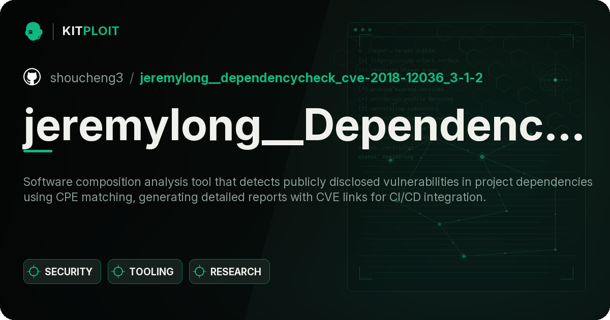 jeremylong__DependencyCheck_CVE-2018-12036_3-1-2 preview