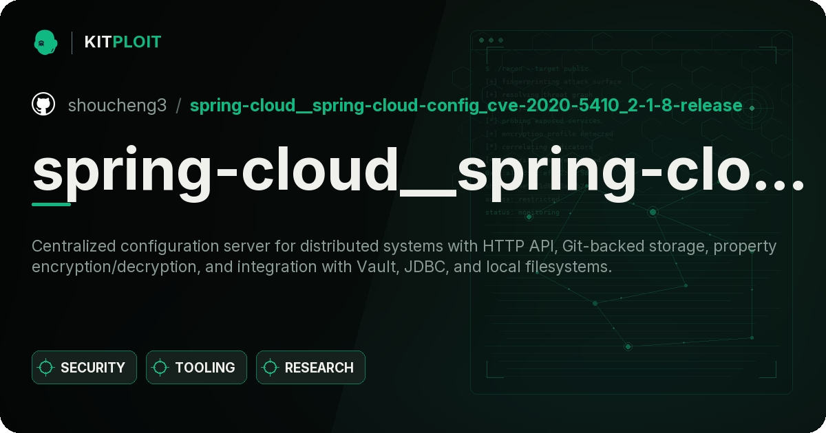 spring-cloud__spring-cloud-config_CVE-2020-5410_2-1-8-RELEASE preview