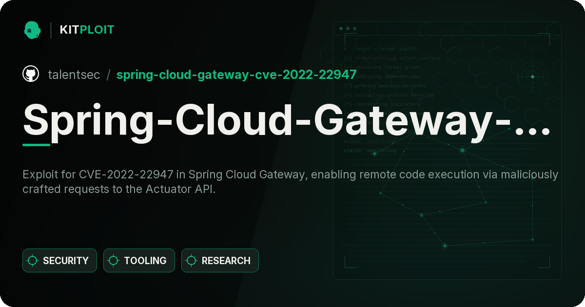Spring-Cloud-Gateway-CVE-2022-22947 preview