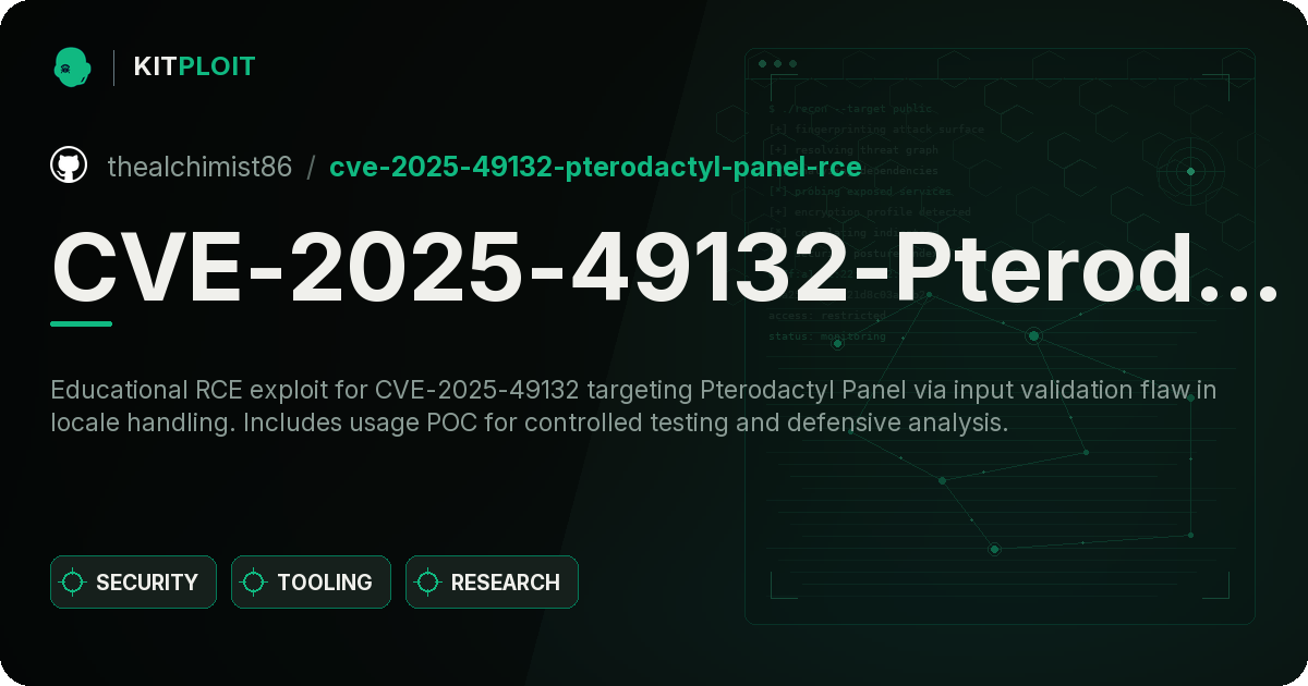 CVE-2025-49132-Pterodactyl-Panel-RCE preview