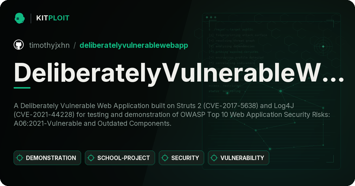 DeliberatelyVulnerableWebApp preview
