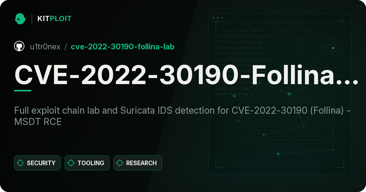 CVE-2022-30190-Follina-Lab preview