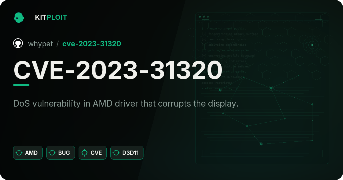 CVE-2023-31320 preview