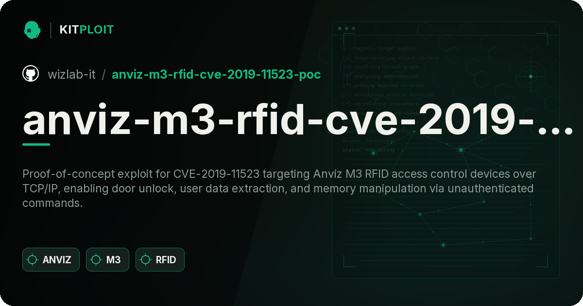 anviz-m3-rfid-cve-2019-11523-poc preview