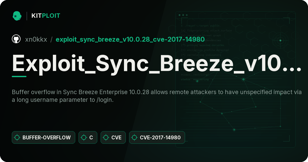 Exploit_Sync_Breeze_v10.0.28_CVE-2017-14980 preview
