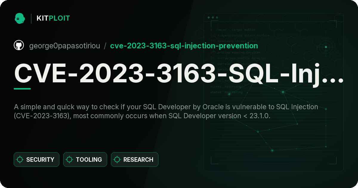 CVE-2023-3163-SQL-Injection-Prevention preview