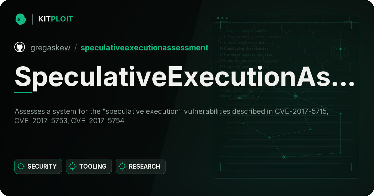 SpeculativeExecutionAssessment preview