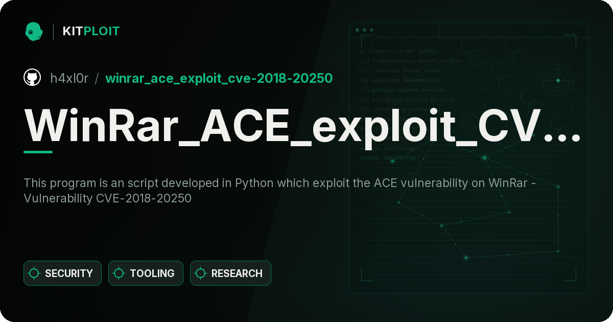 WinRar_ACE_exploit_CVE-2018-20250 preview