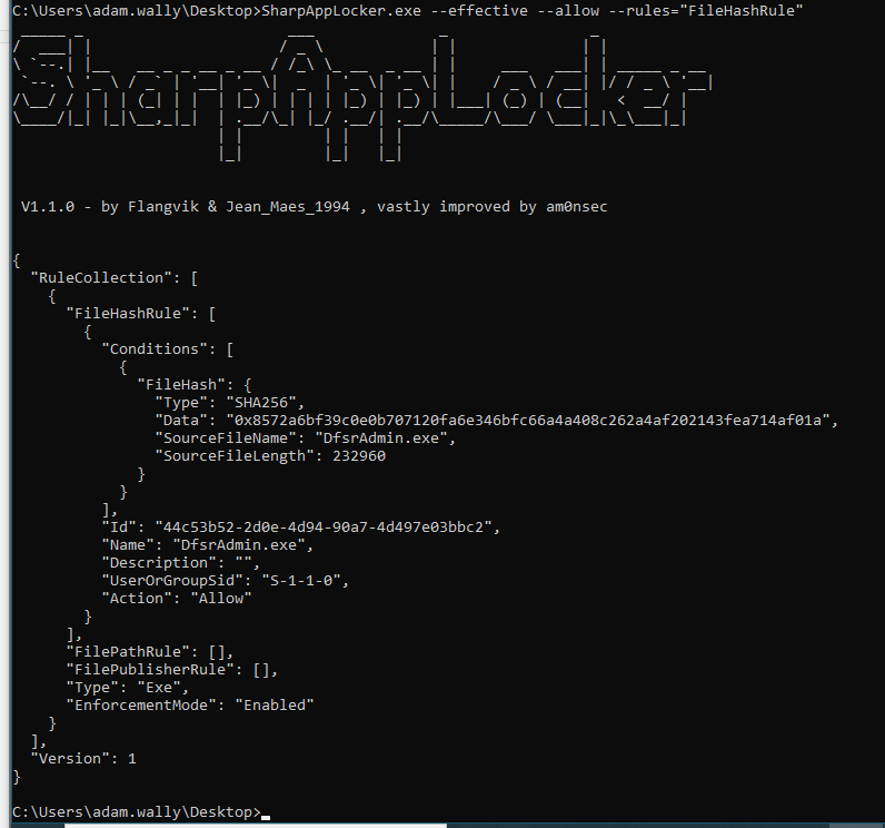 SharpAppLocker preview