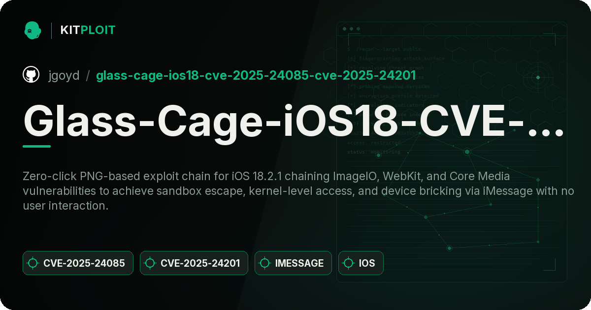 Glass-Cage-iOS18-CVE-2025-24085-CVE-2025-24201 preview