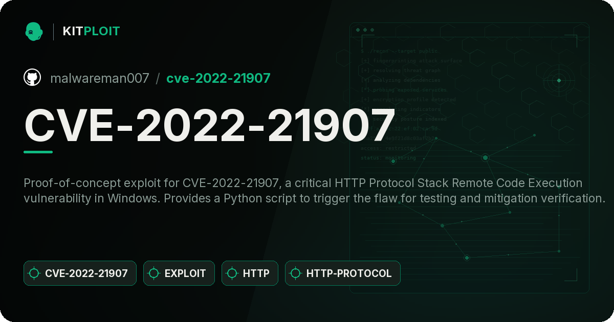 CVE-2022-21907 preview