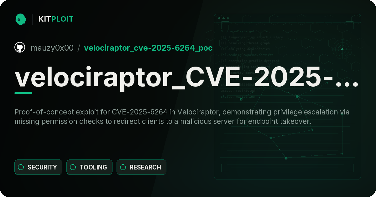 velociraptor_CVE-2025-6264_PoC preview