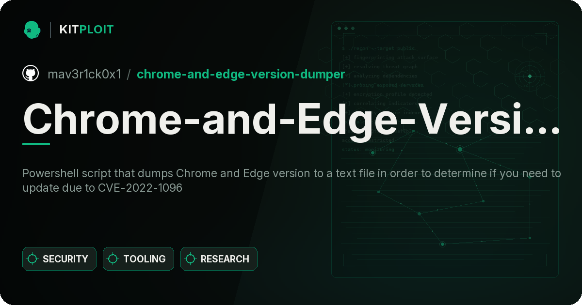 Chrome-and-Edge-Version-Dumper preview