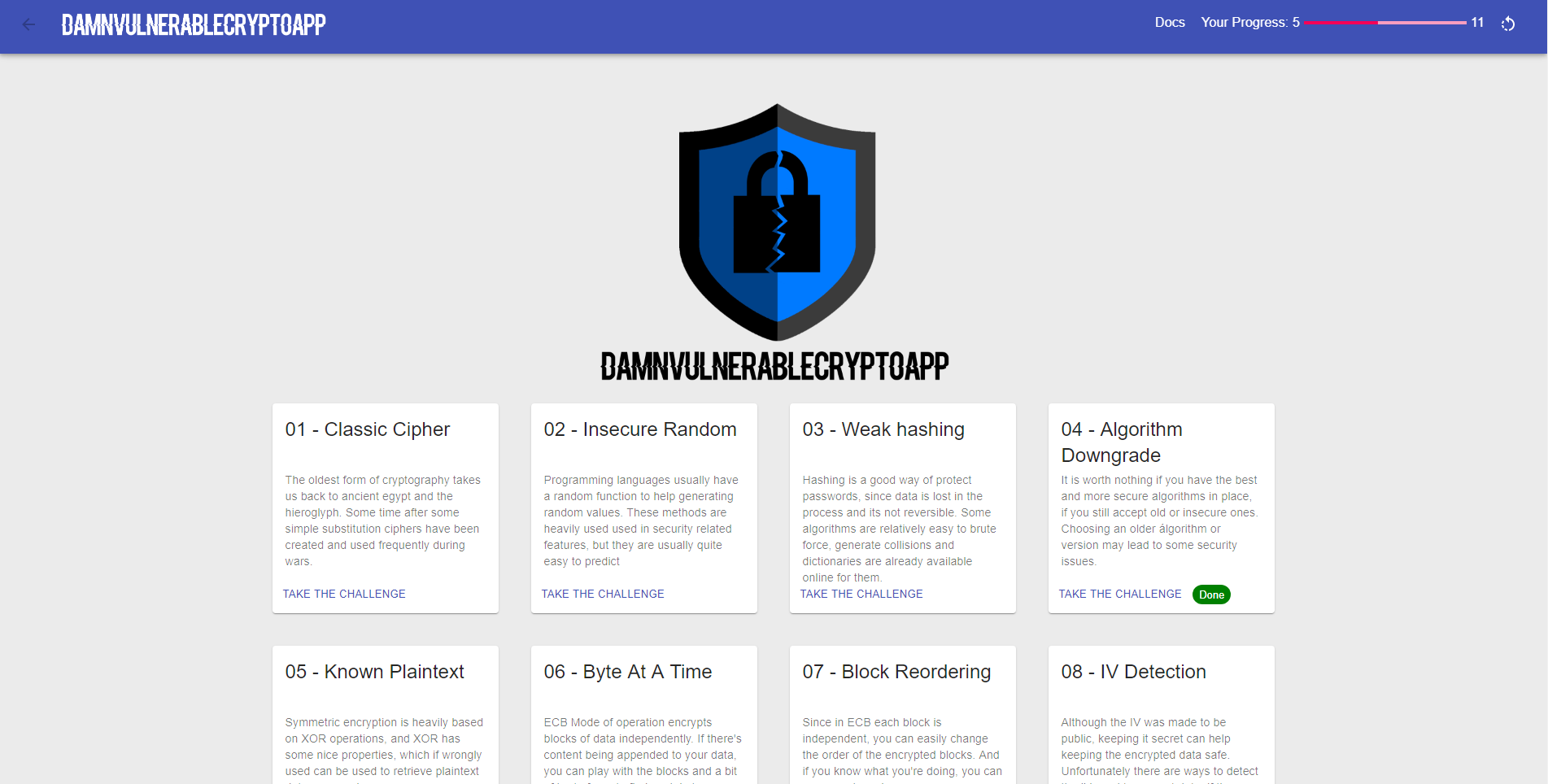 DamnVulnerableCryptoApp preview