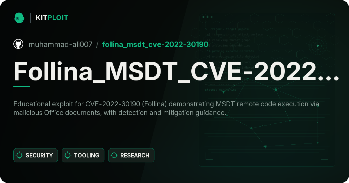 Follina_MSDT_CVE-2022-30190 preview