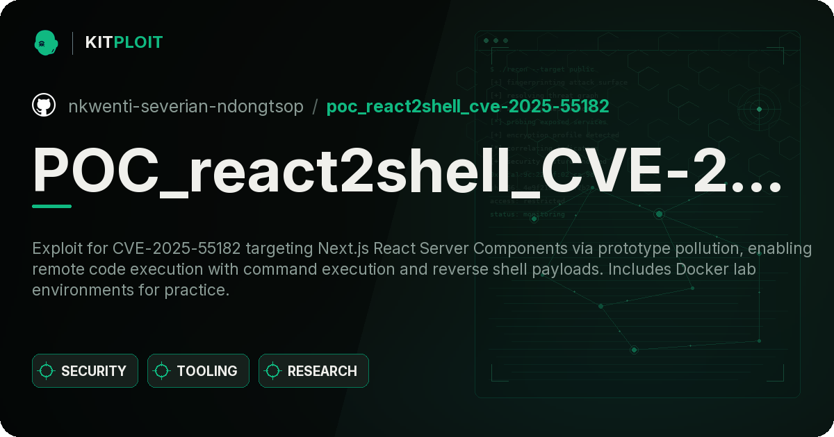 POC_react2shell_CVE-2025-55182 preview