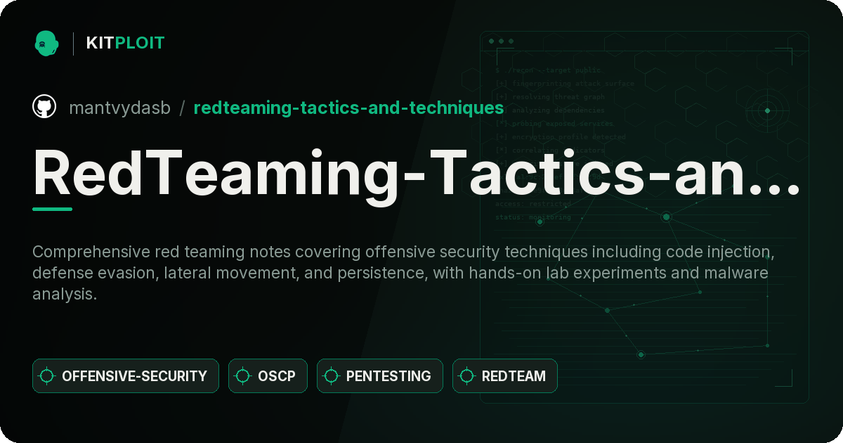 RedTeaming-Tactics-and-Techniques preview