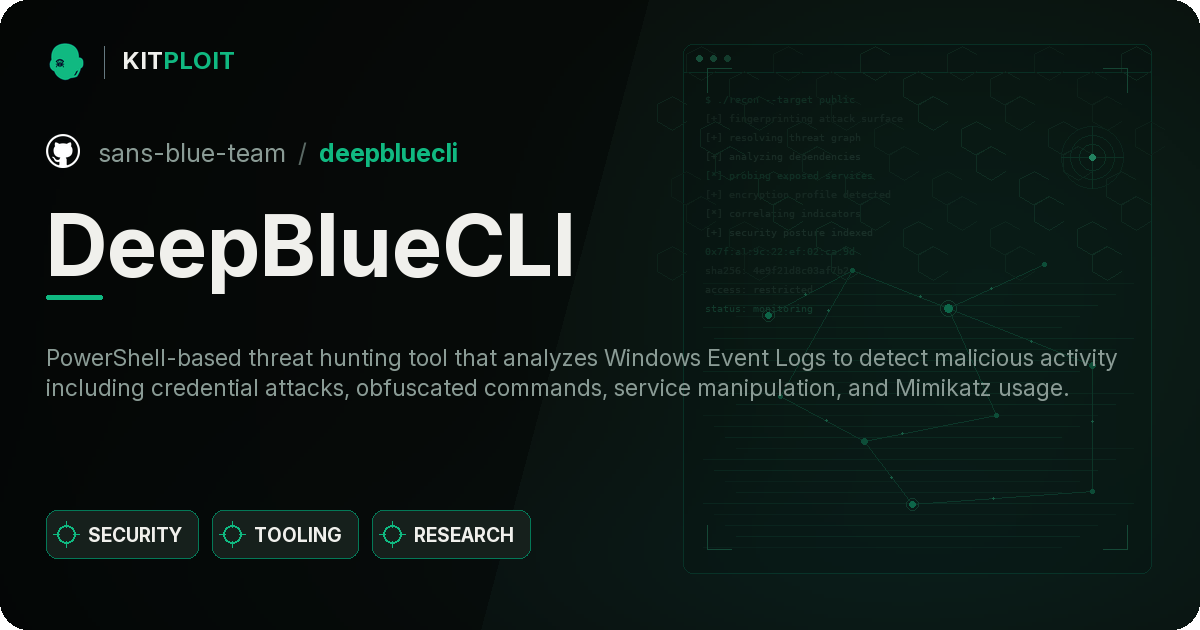 DeepBlueCLI preview