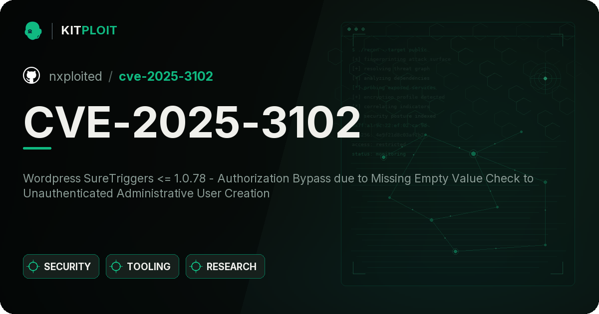 CVE-2025-3102 preview