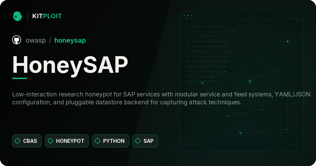 HoneySAP preview
