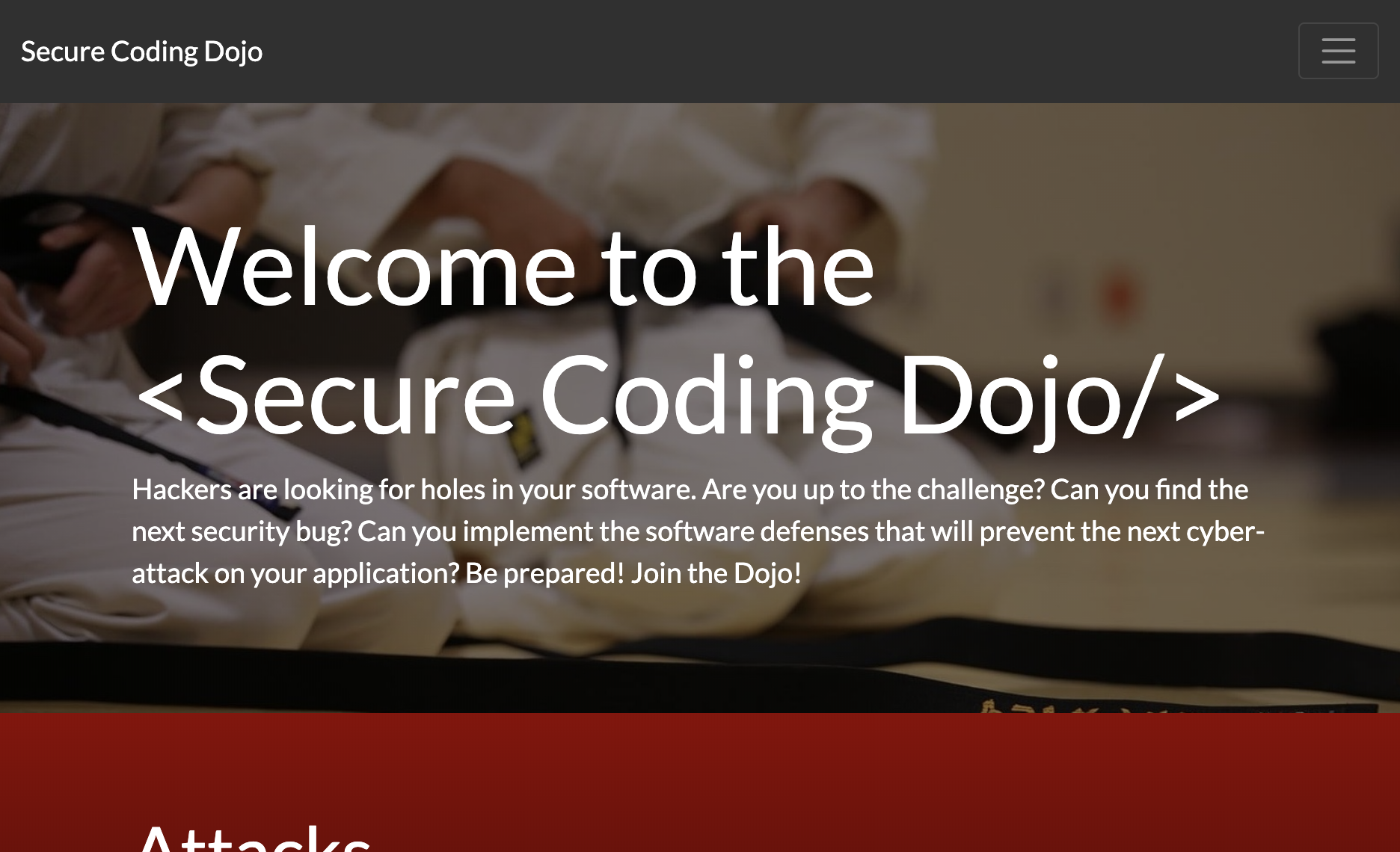 SecureCodingDojo preview