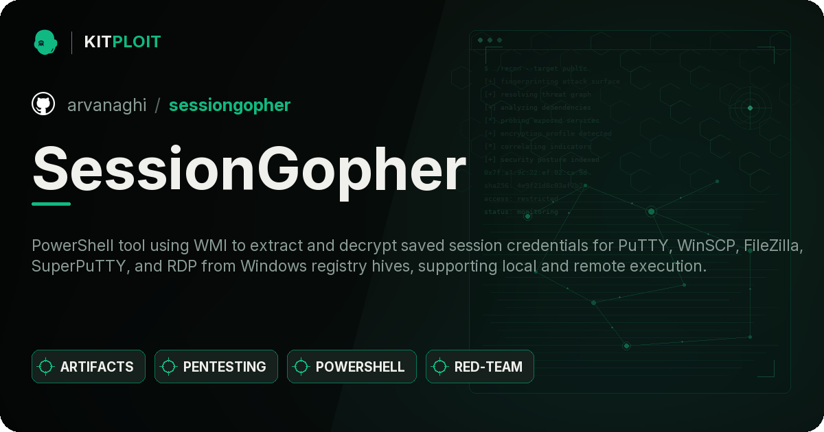 SessionGopher preview