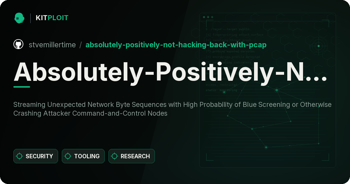 Absolutely-Positively-NOT-Hacking-Back-with-Pcap preview