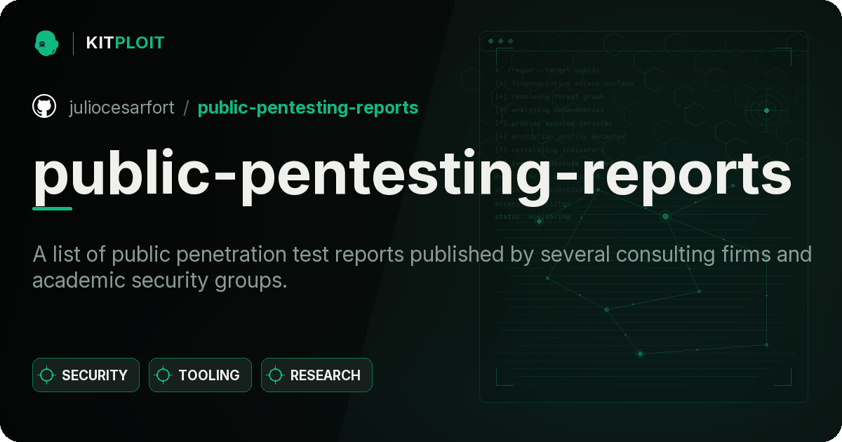 public-pentesting-reports preview