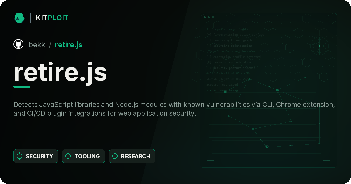 retire.js preview