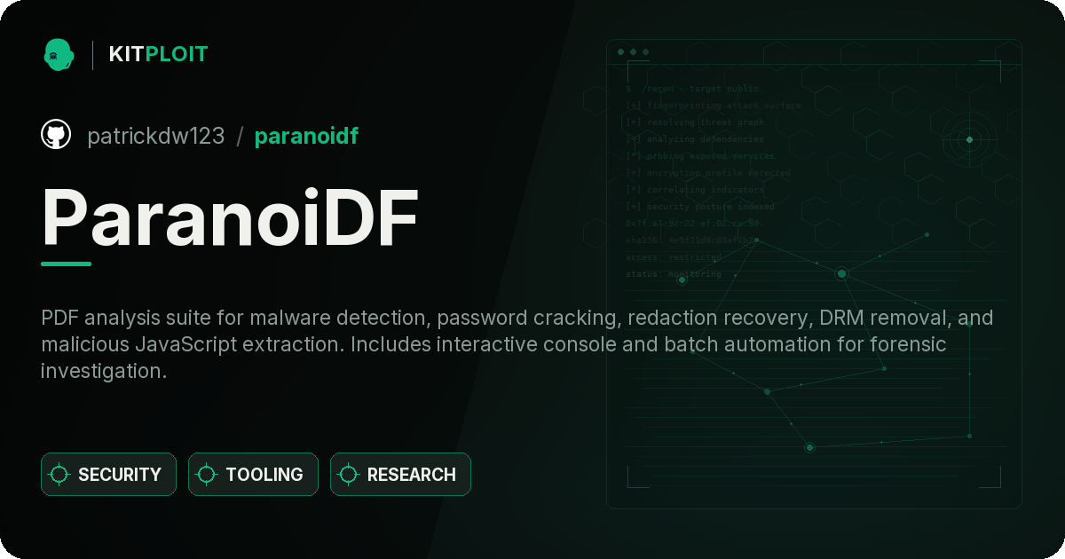 ParanoiDF preview