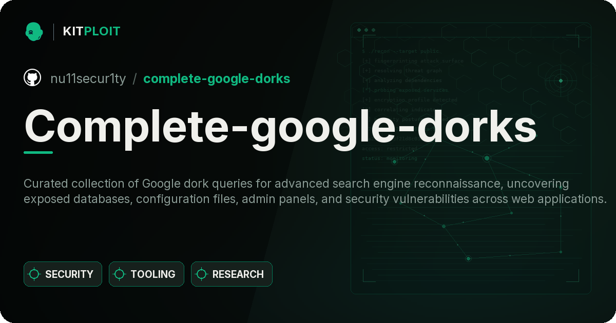 Complete-google-dorks preview