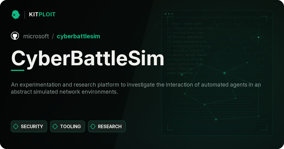 CyberBattleSim preview