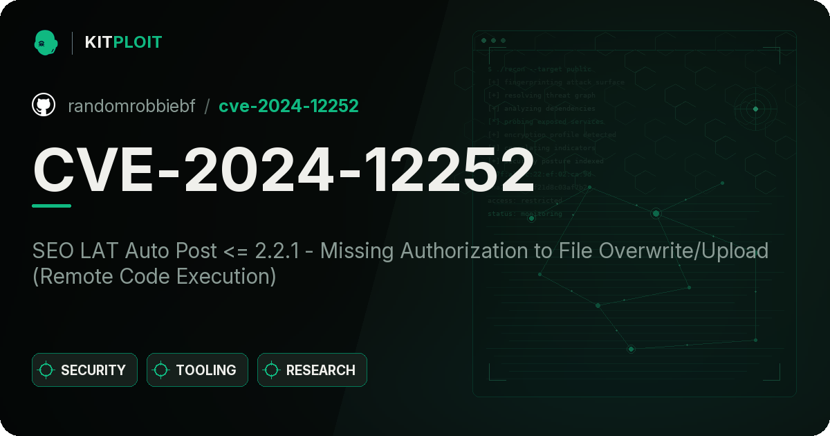 CVE-2024-12252 preview
