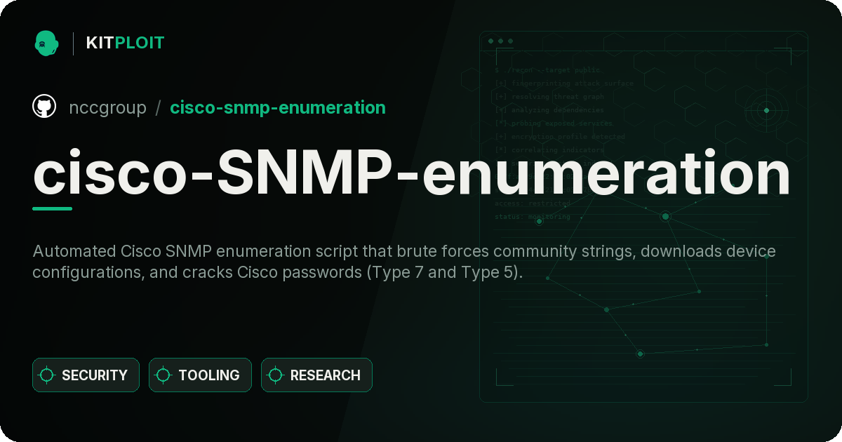 cisco-SNMP-enumeration preview