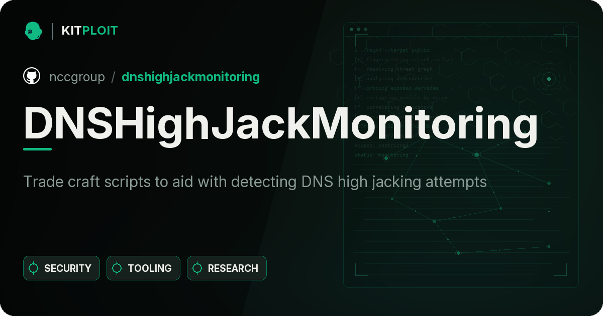DNSHighJackMonitoring preview