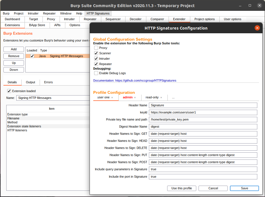 HTTPSignatures preview