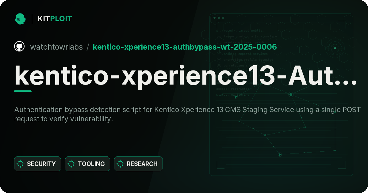 kentico-xperience13-AuthBypass-wt-2025-0006 preview