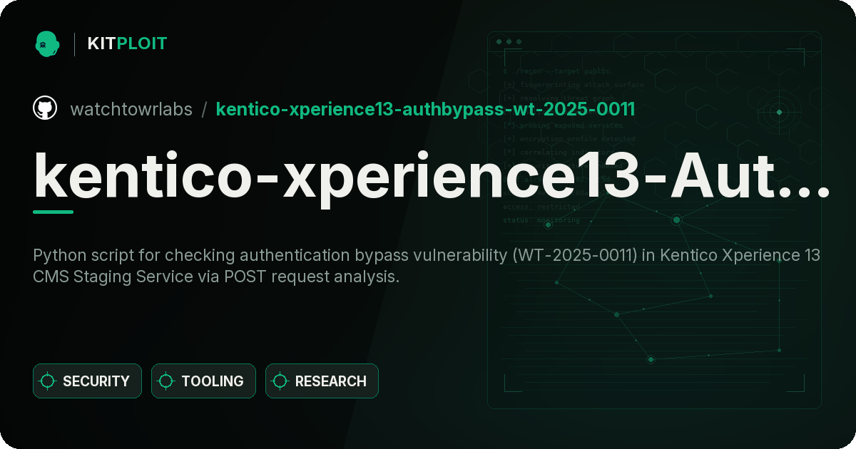 kentico-xperience13-AuthBypass-wt-2025-0011 preview