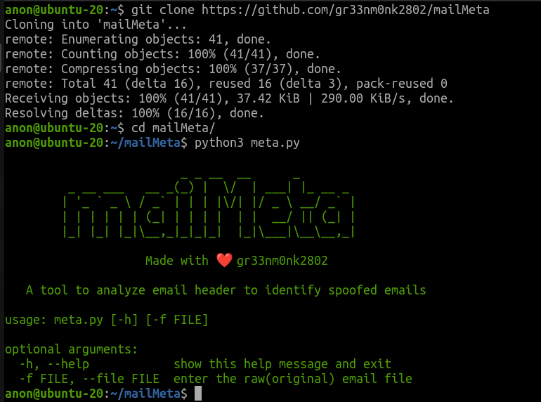mailMeta preview