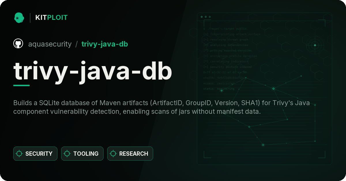 trivy-java-db preview