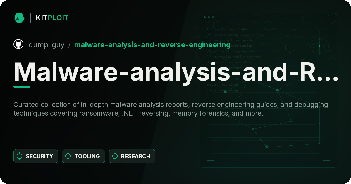 Malware-analysis-and-Reverse-engineering preview