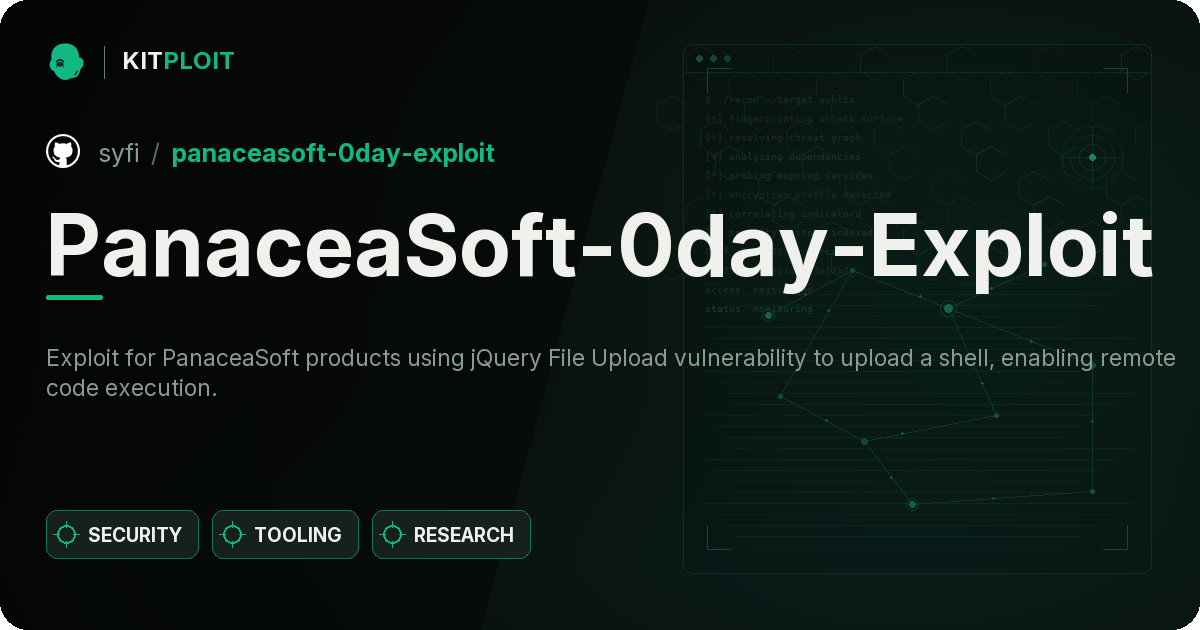 PanaceaSoft-0day-Exploit preview