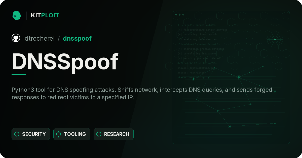 DNSSpoof preview