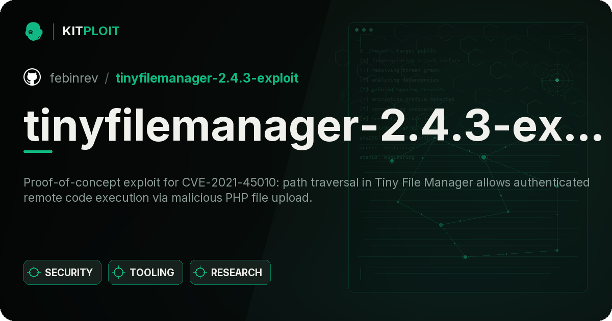 tinyfilemanager-2.4.3-exploit preview