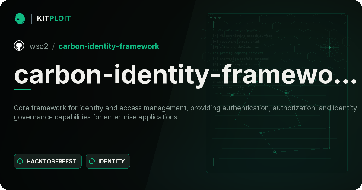 carbon-identity-framework preview